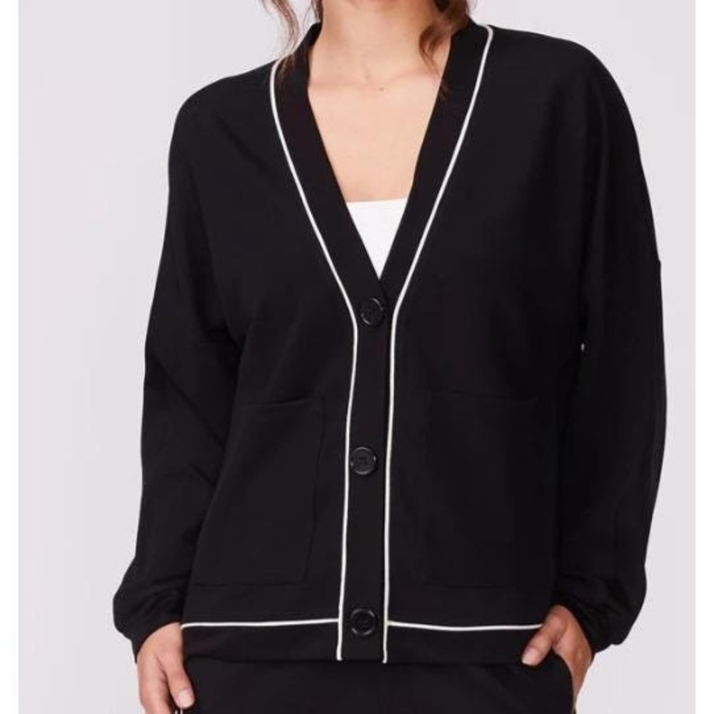 Thrive Society Luxe Mix Waffle Cardigan Womens L Velvet Haze PURPLE NWT